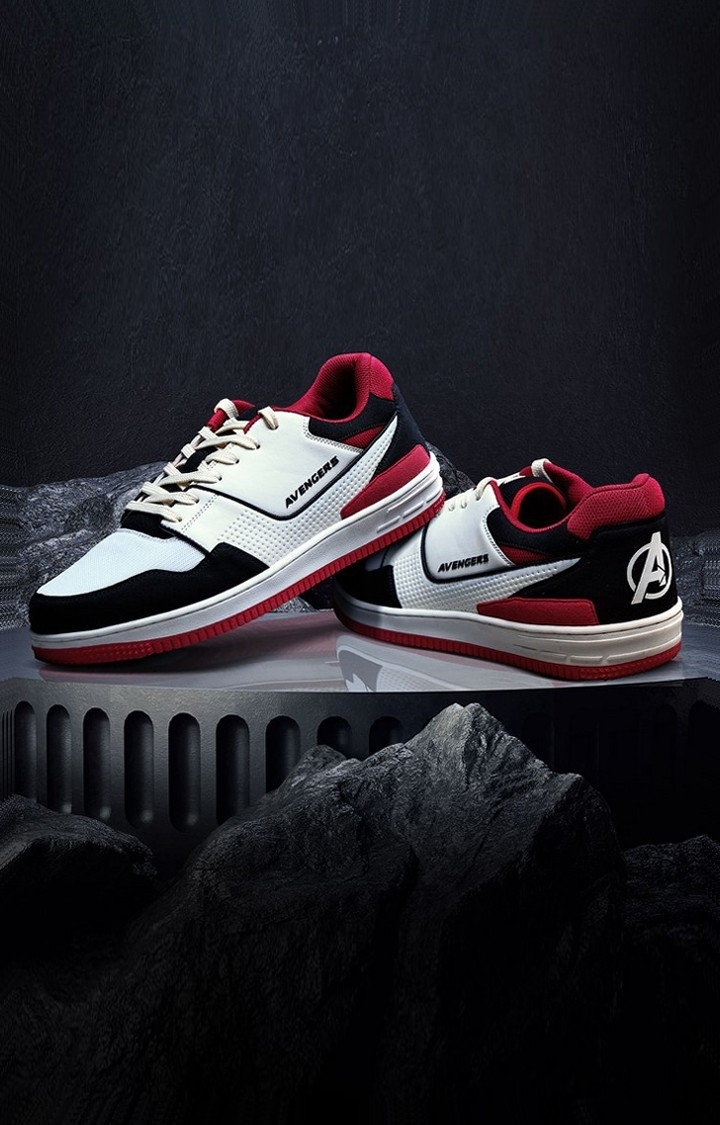 The Souled Store | Men's Avengers: Quantum Realm White & Red Sneakers