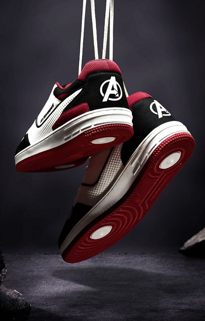 The Souled Store | Men's Avengers: Quantum Realm White & Red Sneakers 1
