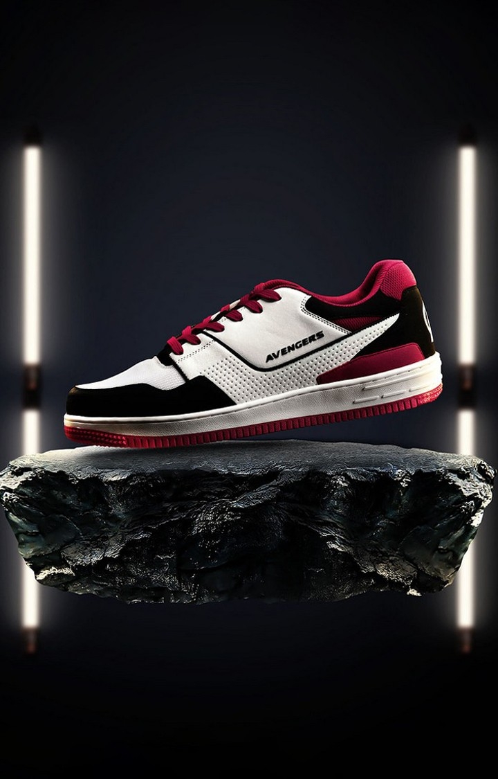 The Souled Store | Men's Avengers: Quantum Realm White & Red Sneakers 3