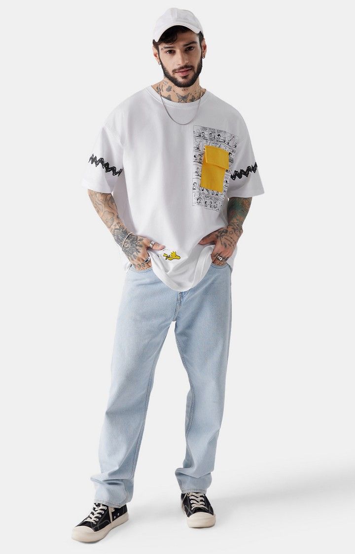 Men's Official Peanuts Keepin It Cool Oversized T-Shirts