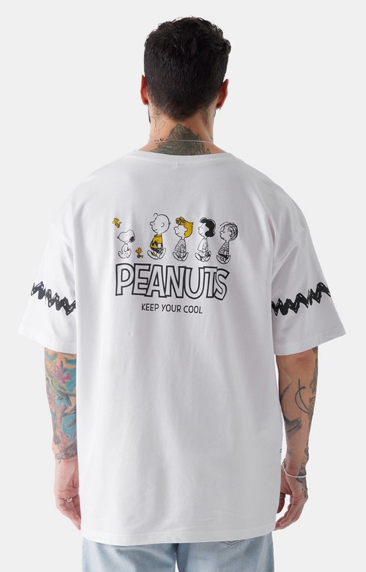 Men's Official Peanuts Keepin It Cool Oversized T-Shirts