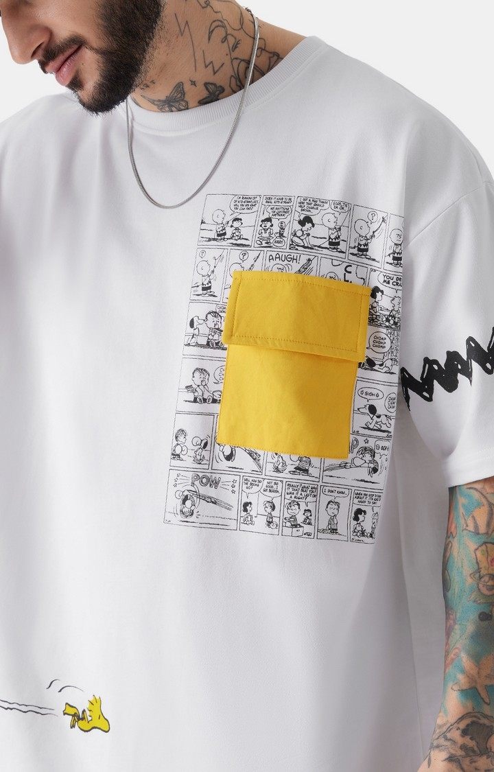 Men's Official Peanuts Keepin It Cool Oversized T-Shirts