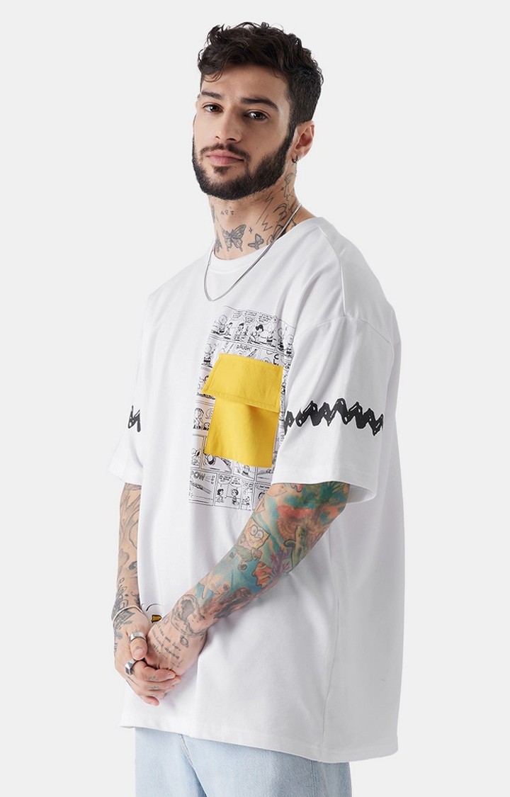 Men's Official Peanuts Keepin It Cool Oversized T-Shirts
