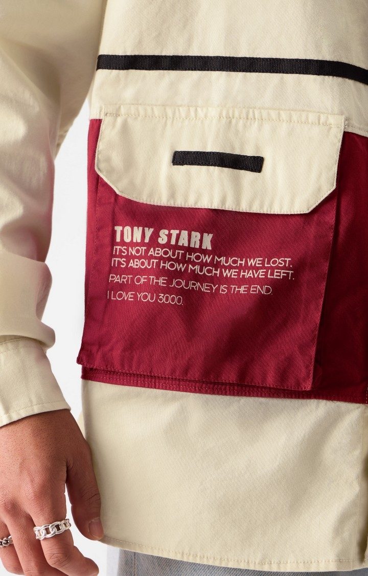 Men's Official Iron Man Logo Utility Shirts