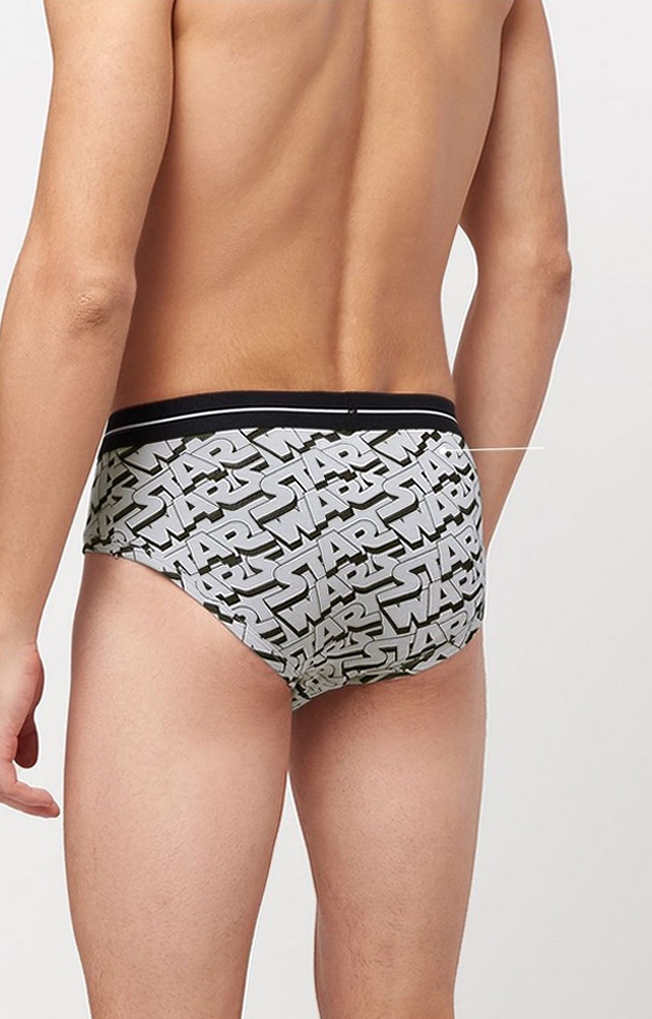 Men's Grey Official Star Wars: Typography Briefs Underwear
