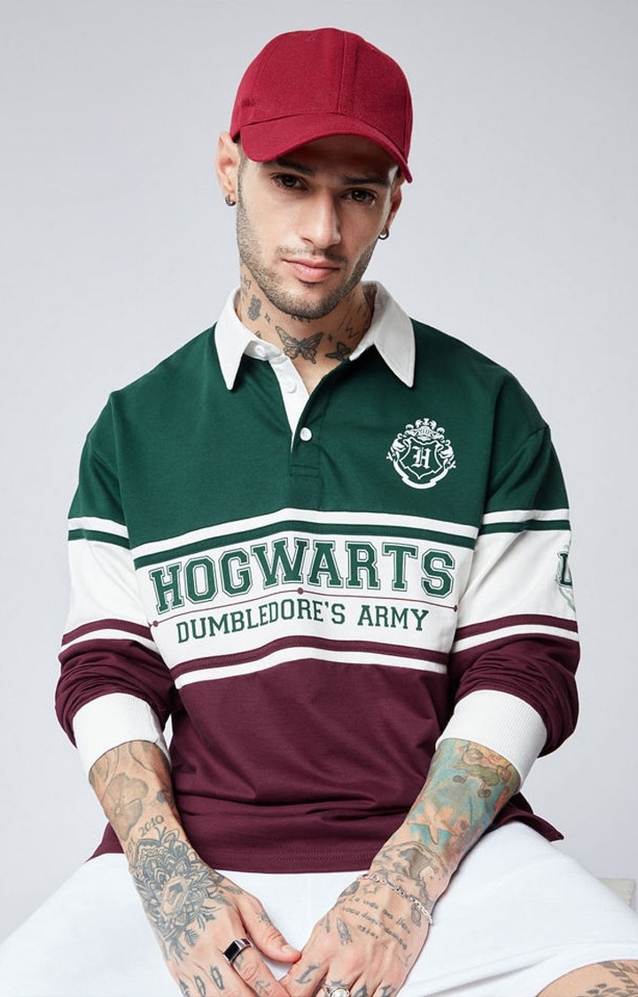 Men's Harry Potter: Dumbledore's Army Multicolour Printed Oversized T-Shirt