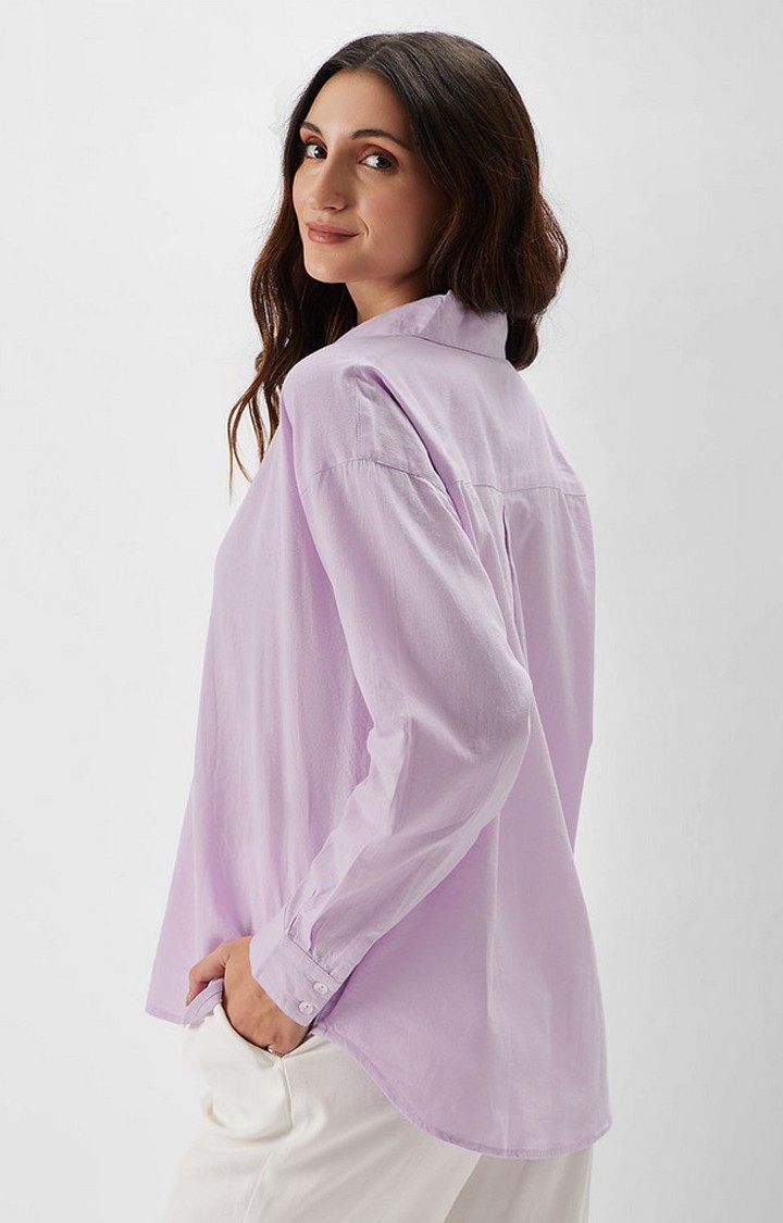 Formal Lilac Textured Shirt - Spike