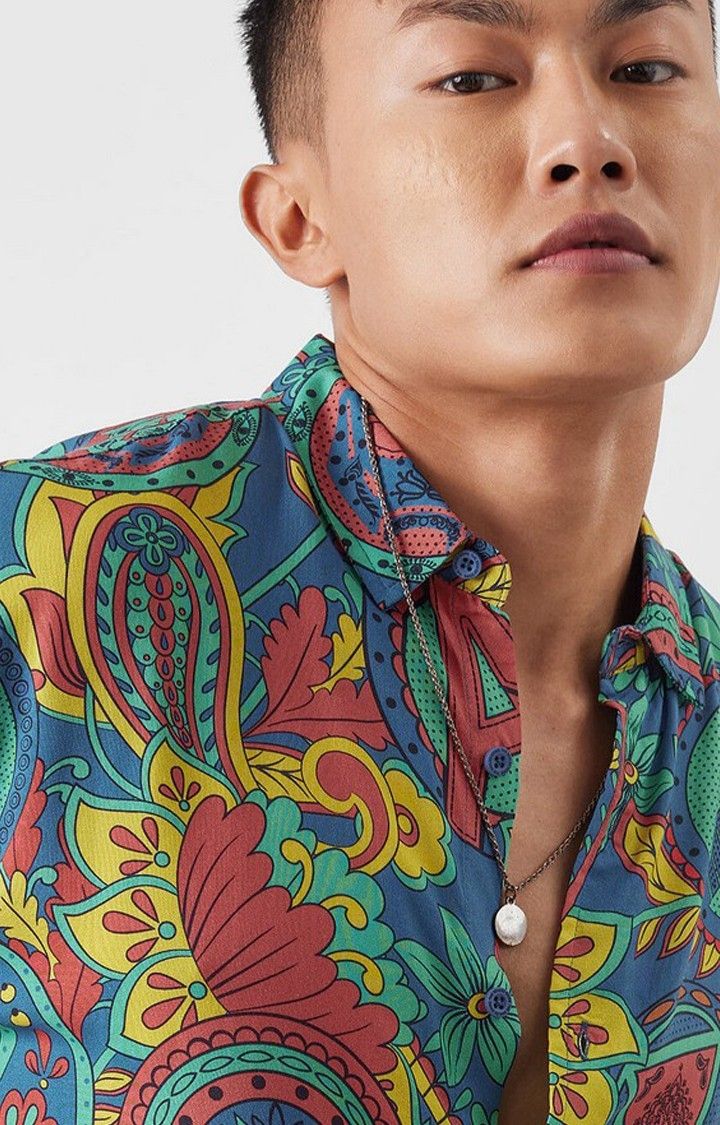 Men's Marvel: Funk Multicolour Printed Oversized Shirt