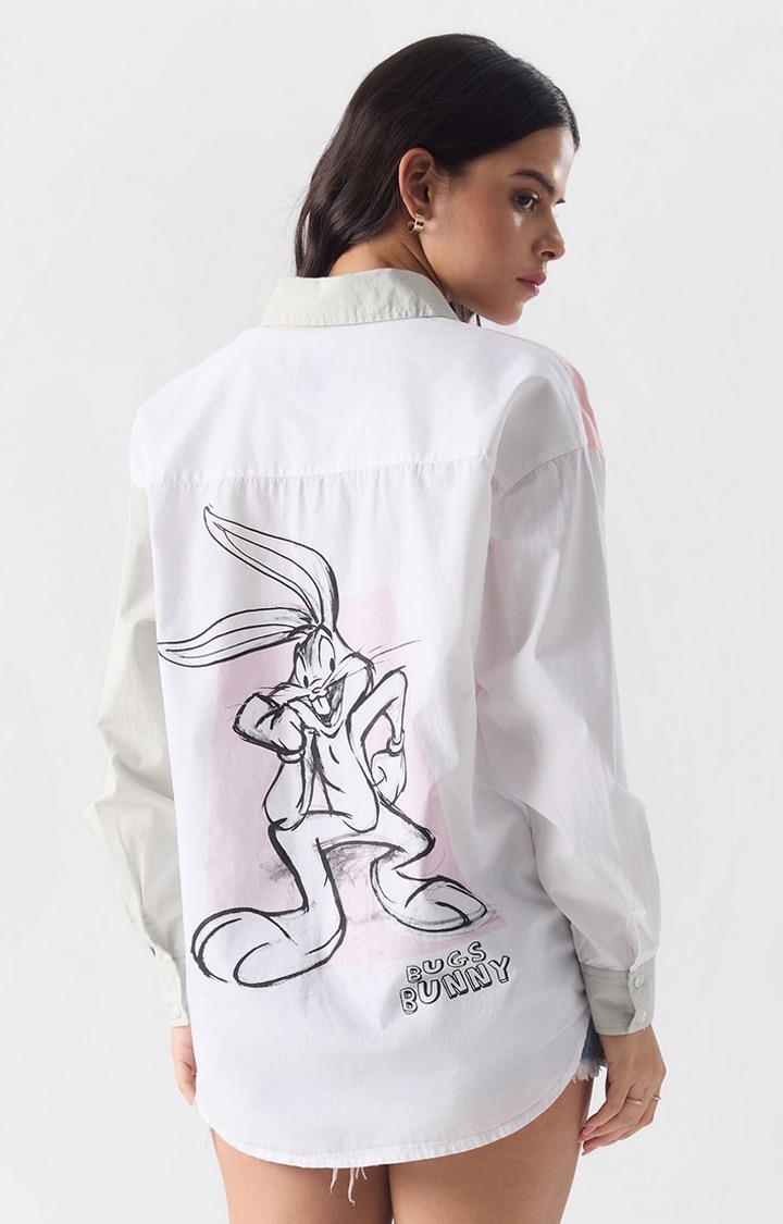 Women's Official Looney Tunes Bugs Is Back Oversized Shirts