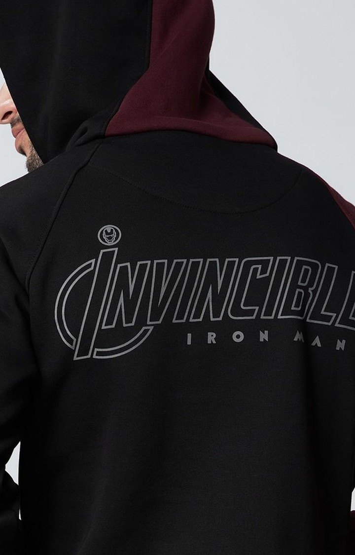 Men's Iron Man: Invincible Black Printed Hoodies