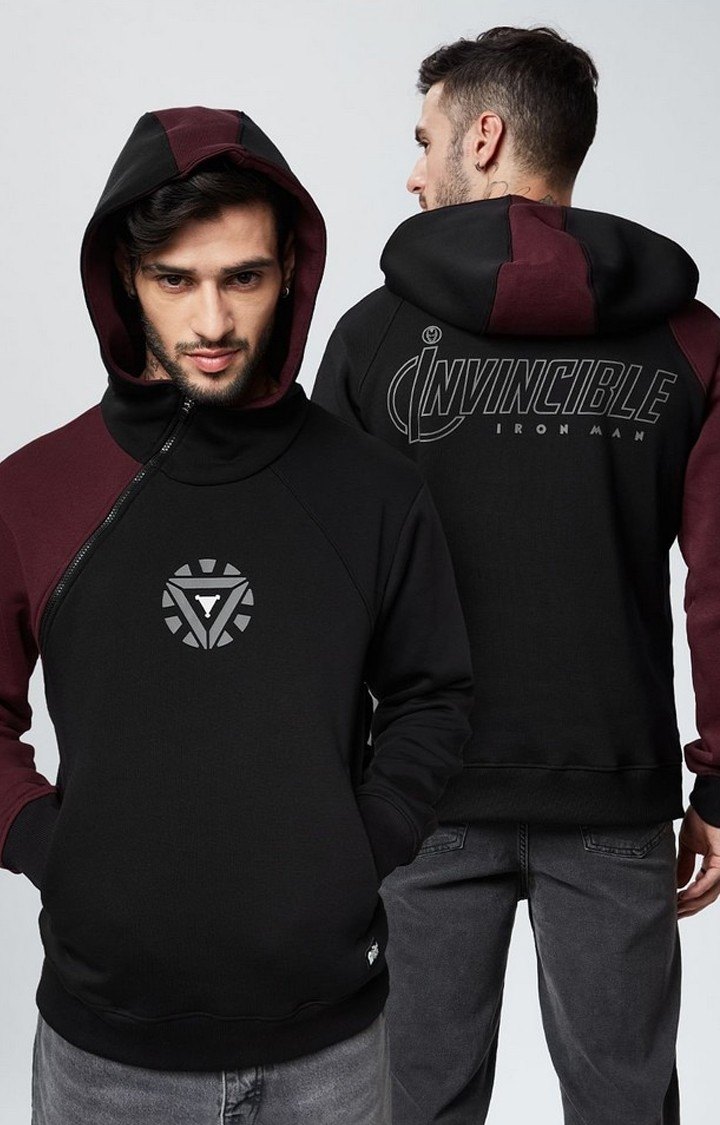 The Souled Store | Men's Iron Man: Invincible Black Printed Hoodies