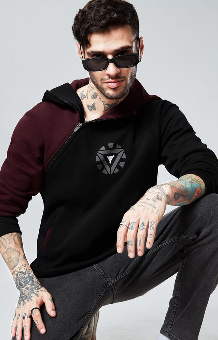 Men's Iron Man: Invincible Black Printed Hoodies