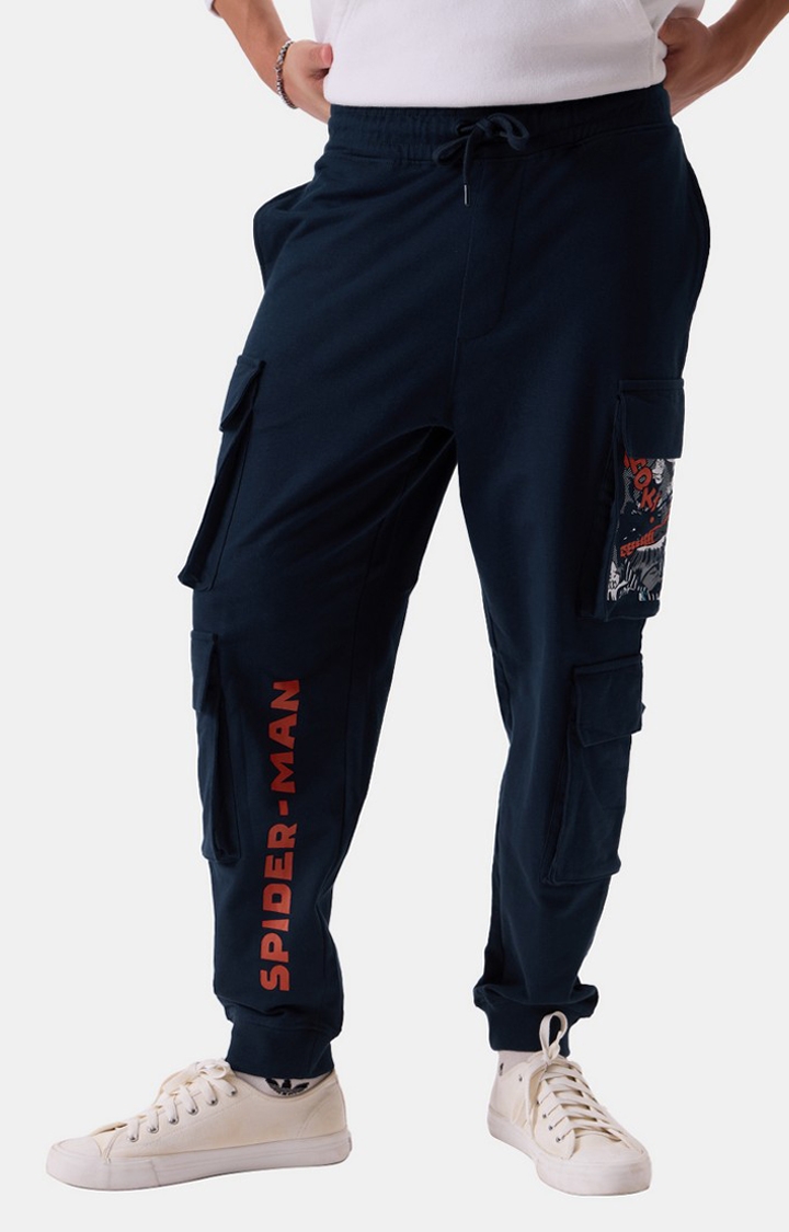 The Souled Store | Men's Official Spider-Man: Comics Utility Cargo Joggers
