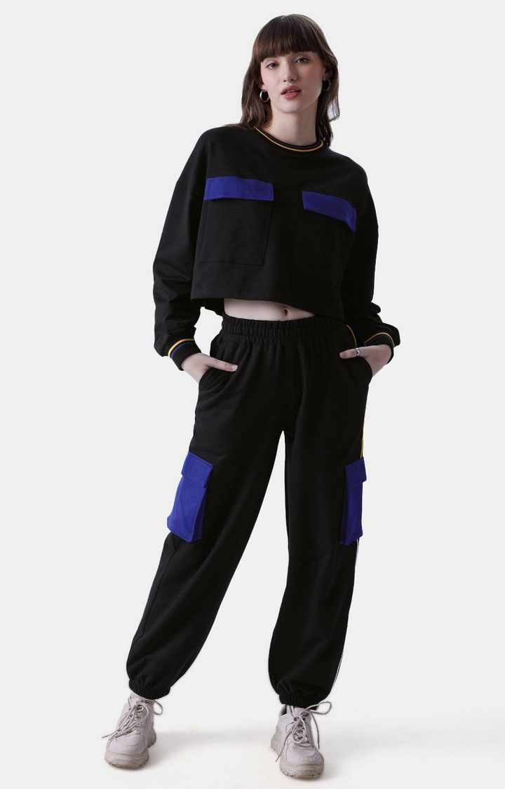 Women's  Original Solids: Black (Utility) Cargo Joggers