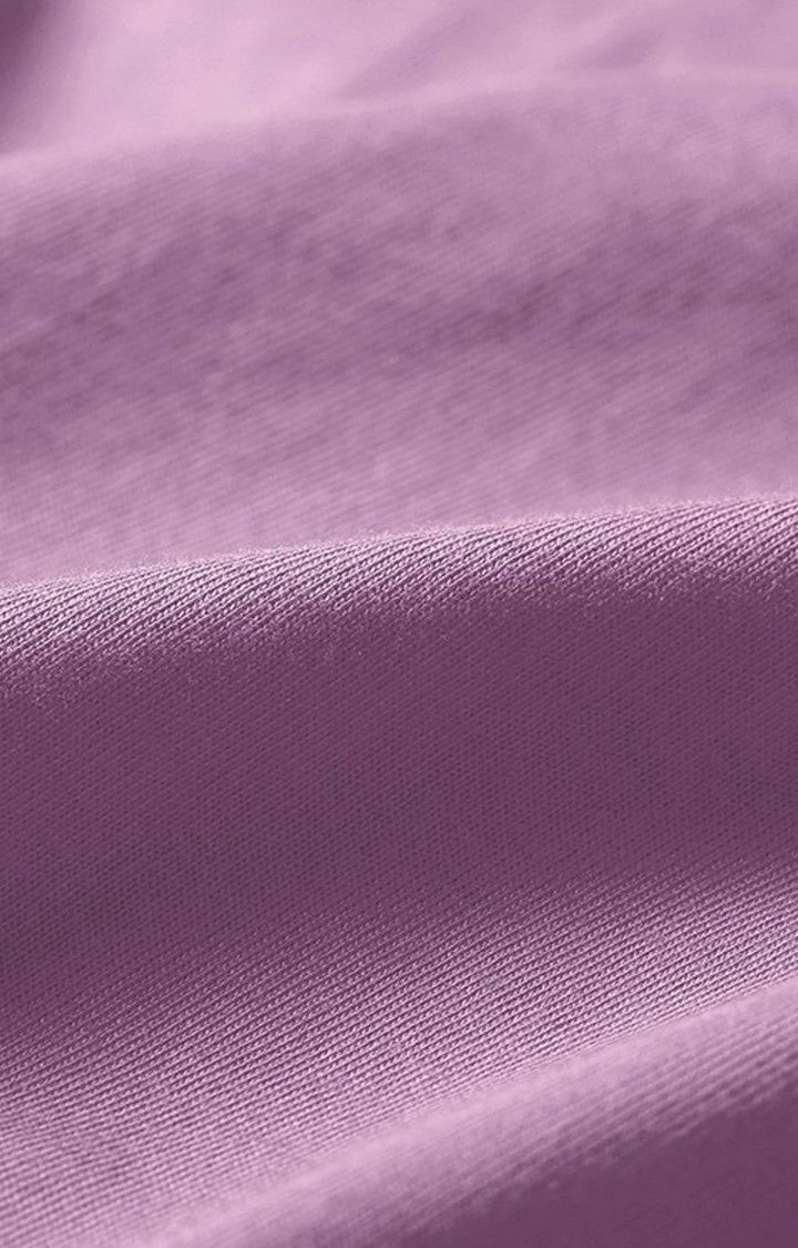 Men's Purple Solid Regular T-Shirt