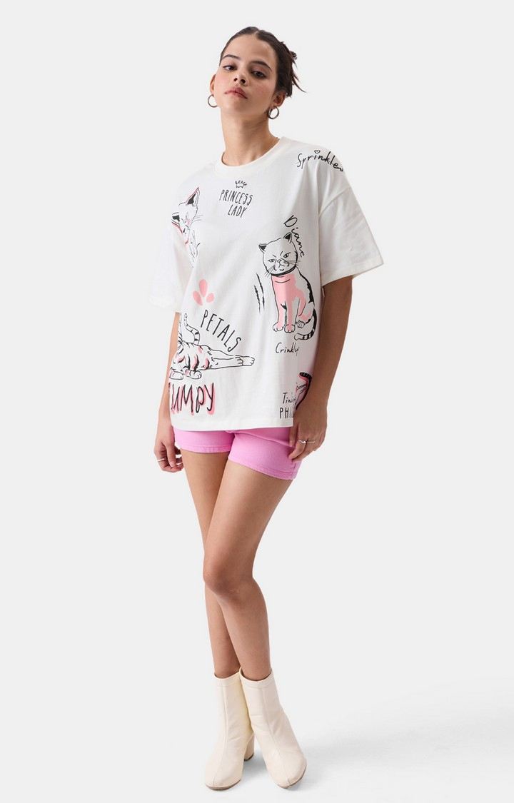 Women's Official The Office Angela's Cats Oversized T-Shirts