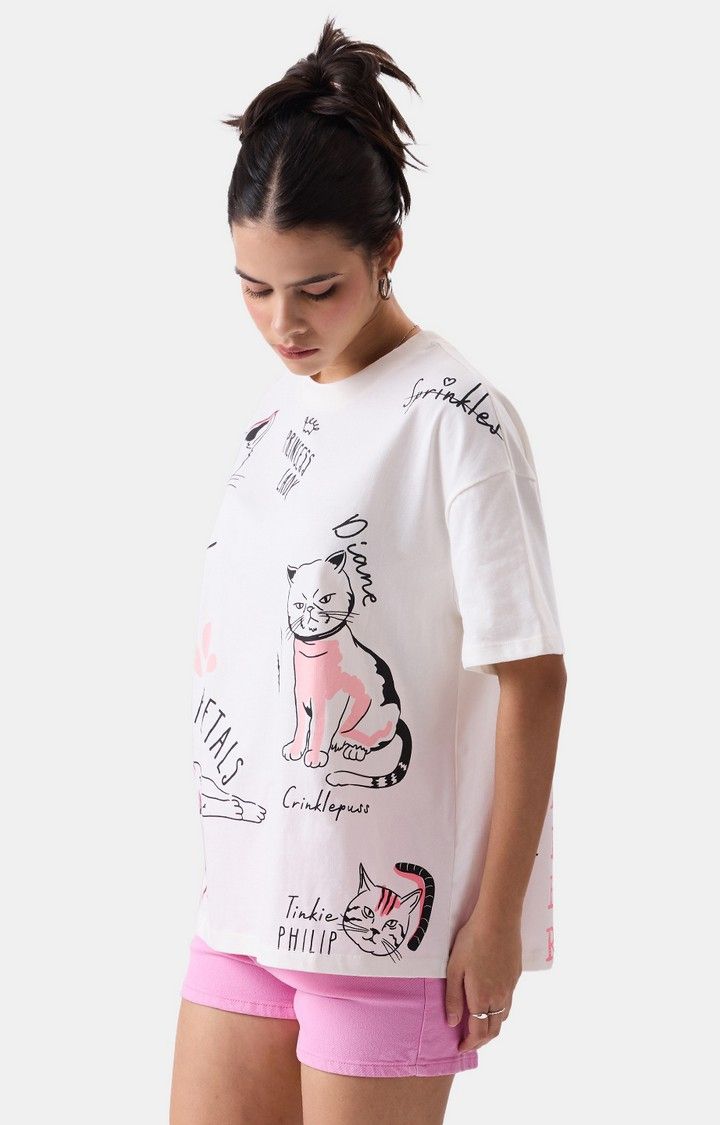 Women's Official The Office Angela's Cats Oversized T-Shirts