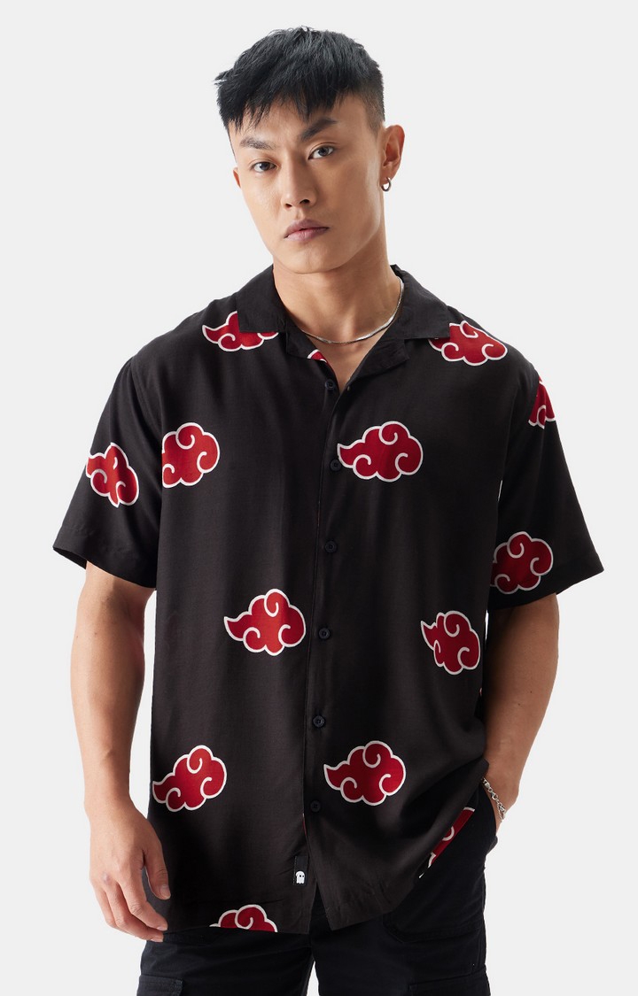 The Souled Store | Men's Official Naruto Akatsuki Pattern Holiday Shirts