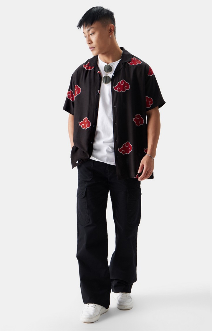 Men's Official Naruto Akatsuki Pattern Holiday Shirts