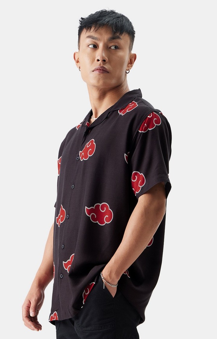 Men's Official Naruto Akatsuki Pattern Holiday Shirts