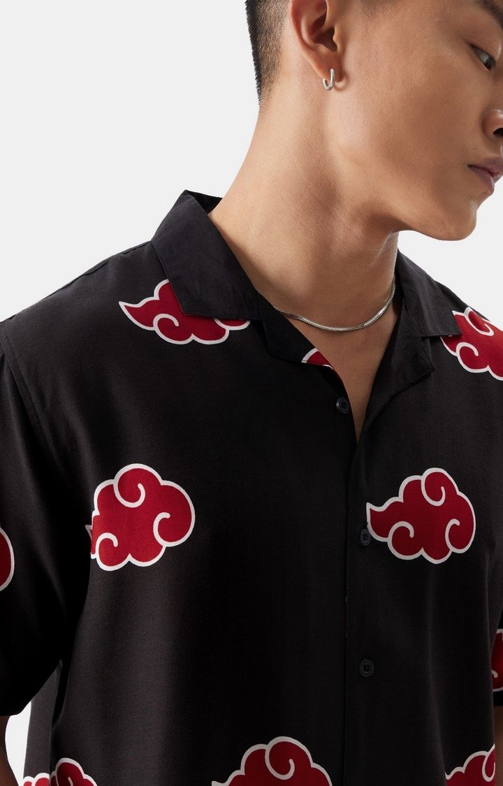 Men's Official Naruto Akatsuki Pattern Holiday Shirts