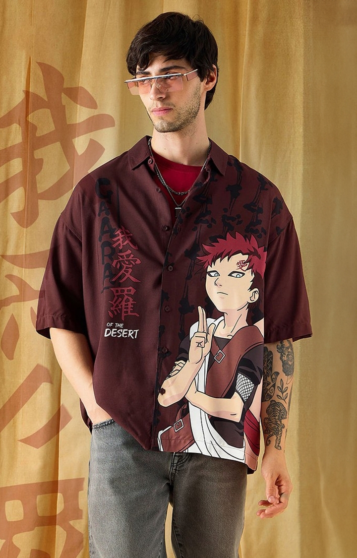 The Souled Store | Men's Naruto: Gaara Of The Desert Oversized Shirts