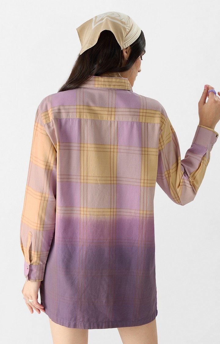 Women's TSS: Purple (Tie Dye) Women's Oversized Shirt Dresses