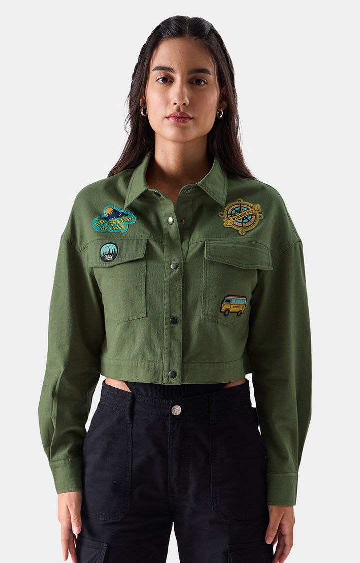 Denim Office Attire Jackets Outwear | Green Army Denim Jacket Womens - 2023  Women - Aliexpress