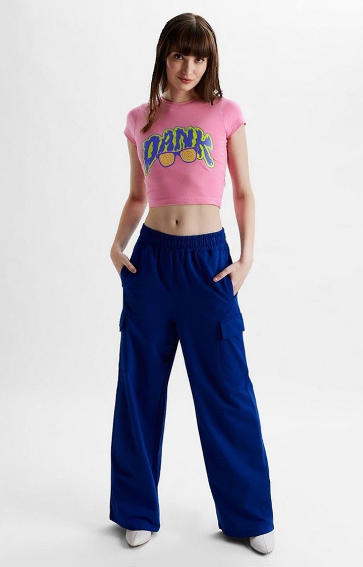 Women's TSS Originals: Dank Pink Printed Crop Top