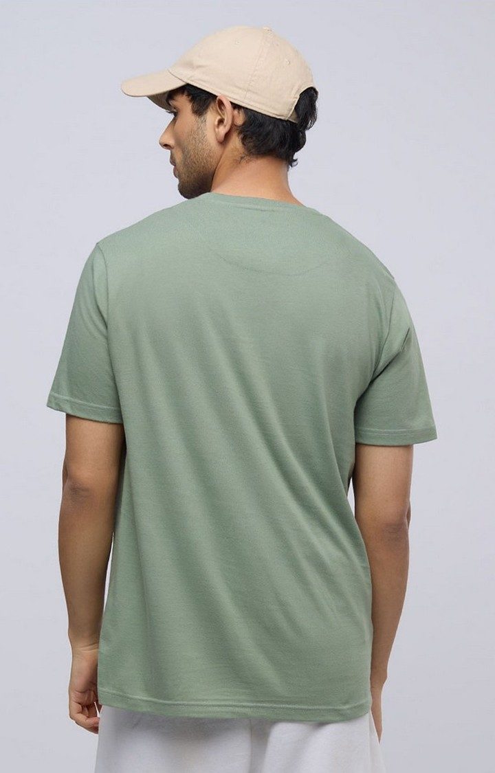 Men's The Flintstones: Smile Green Printed Regular T-Shirt