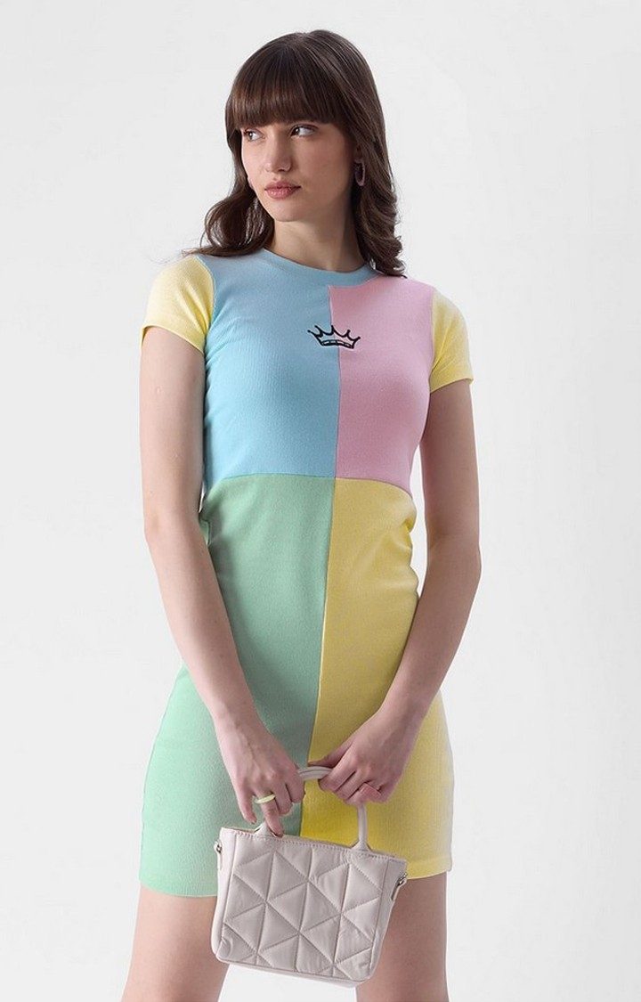 Women's TSS Originals: Queen Multicolour Colourblock Shift Dress