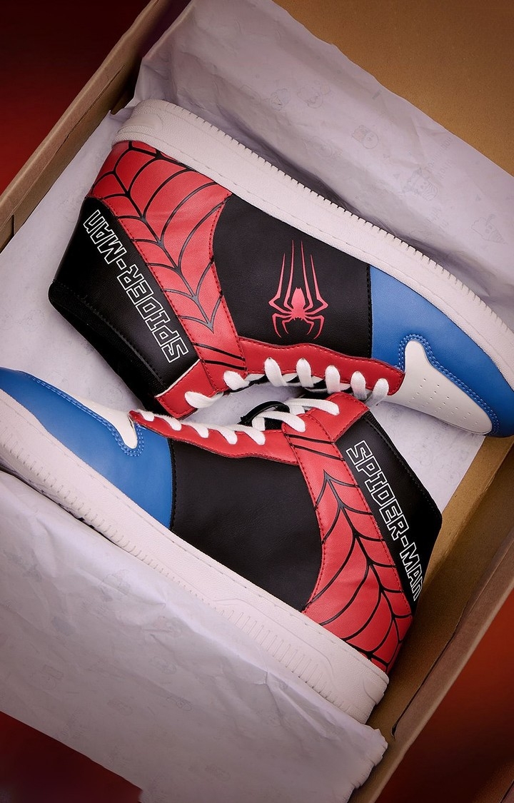 The Souled Store | Men's Spider-Man: Spidey Sigil Multicolour Sneakers 3