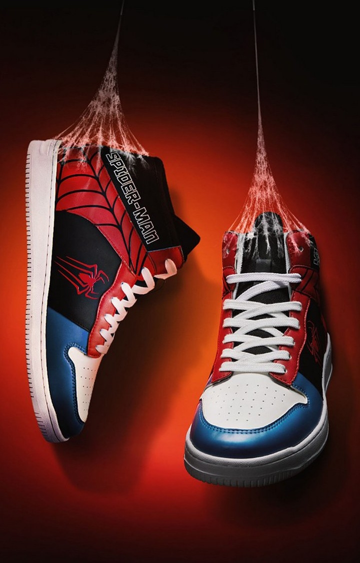 The Souled Store | Men's Spider-Man: Spidey Sigil Multicolour Sneakers 1