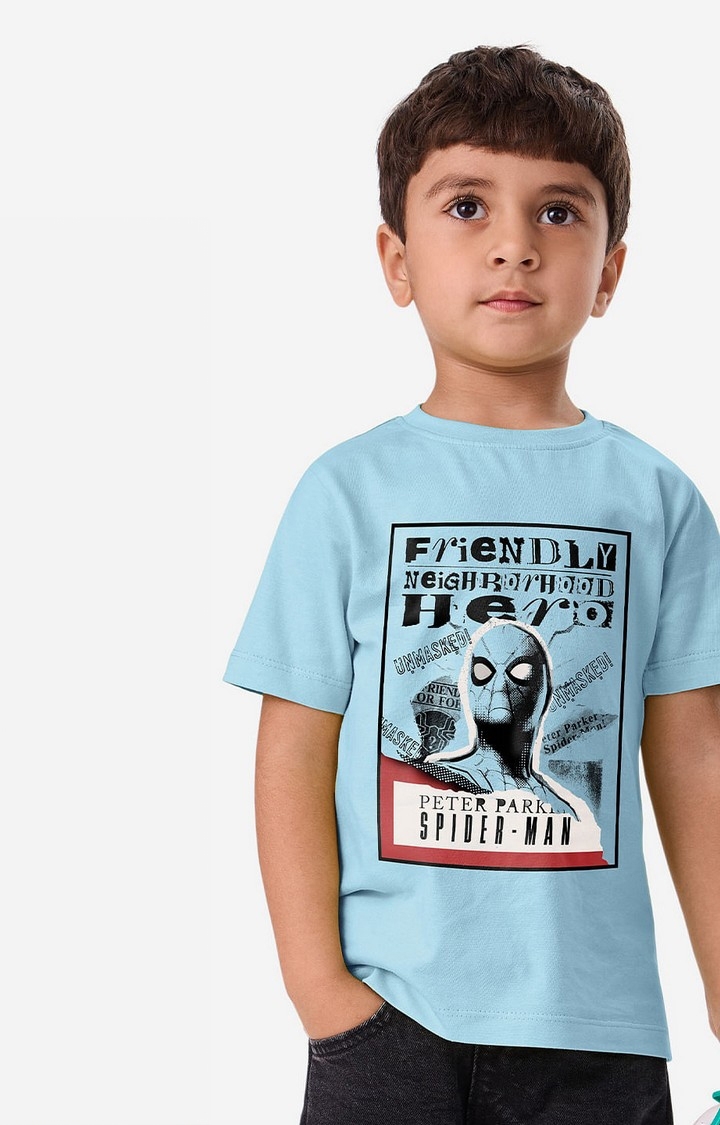 The Souled Store | Boys Spider-Man: NWH Friendly Neighbourhood Boys Cotton T-Shirt