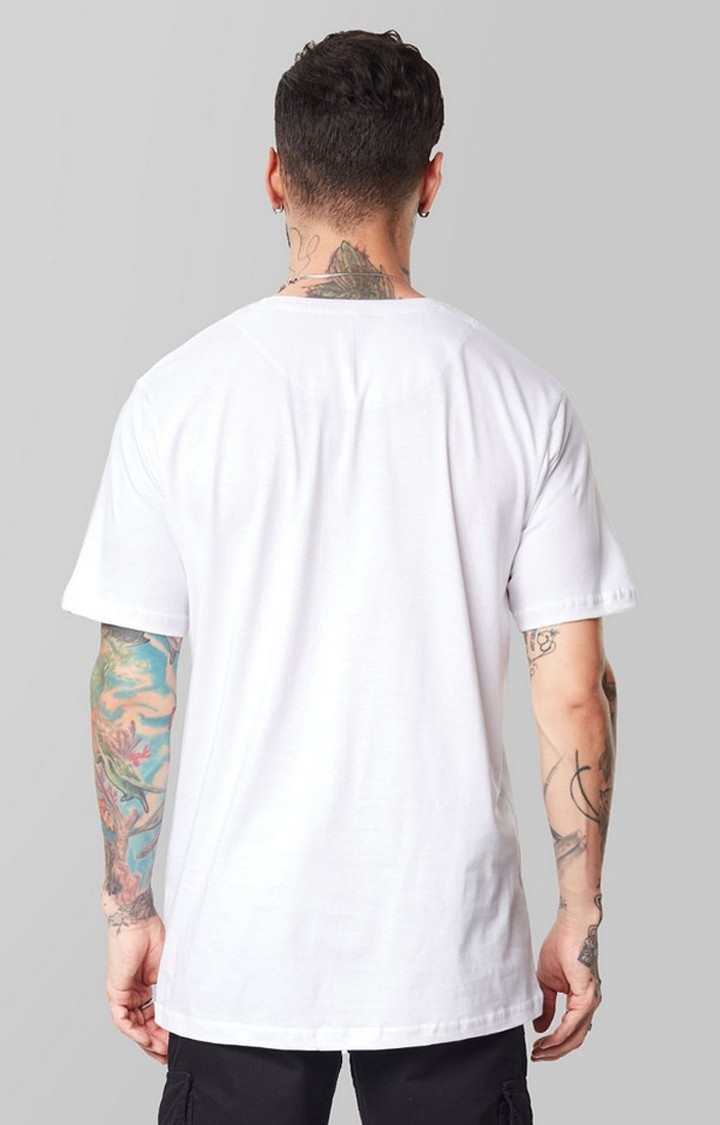 Men's KKR: Sigil White Printed Regular T-Shirt
