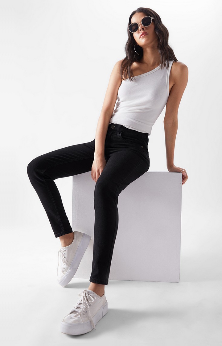 Women's  Original Solids: Black Skinny fit Jeans