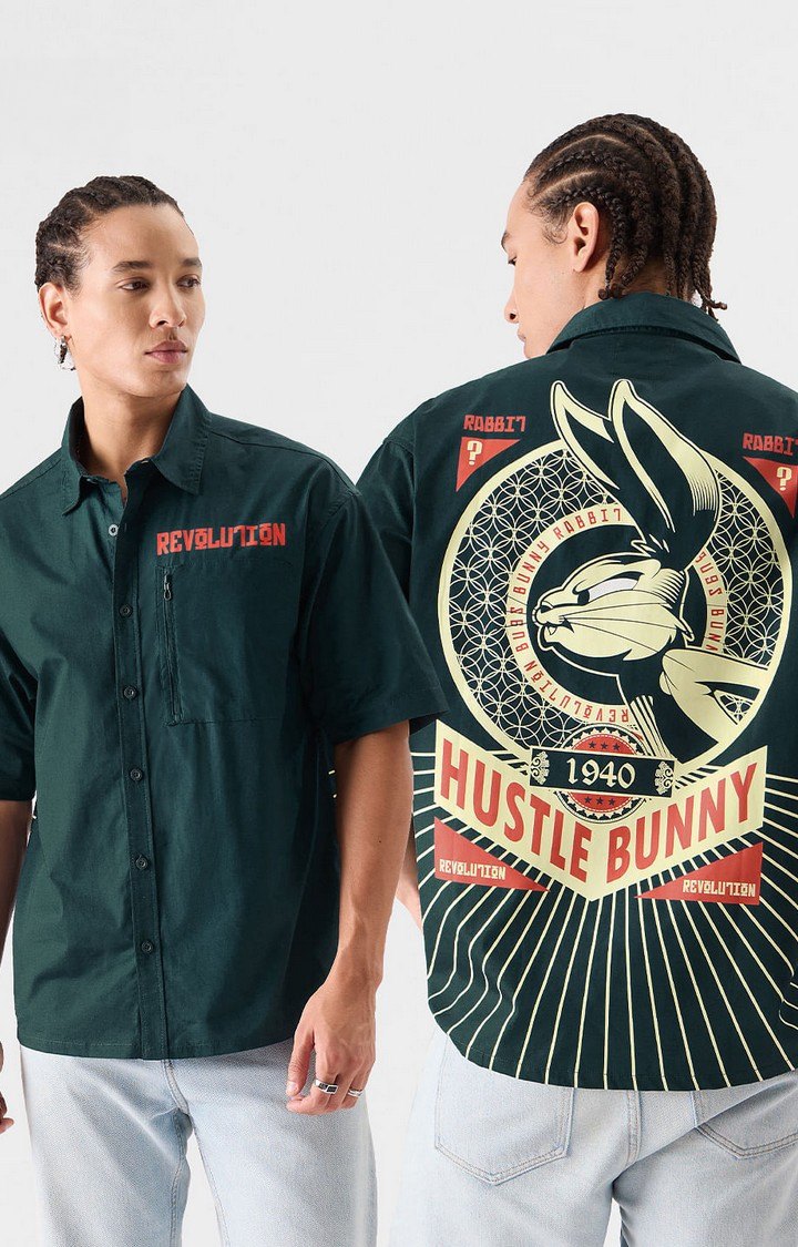 Men's Looney Tunes: Rebel Rabbit Half Sleeve Shirts