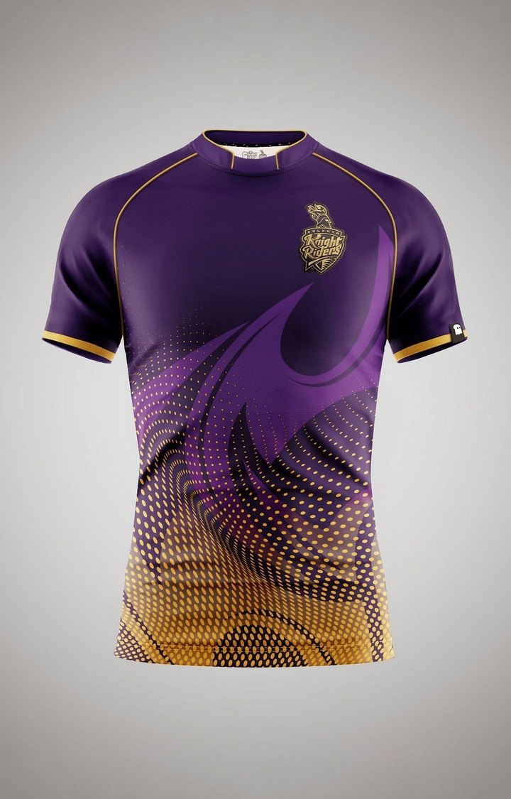 Men's KKR: Fan Jersey 2023 Purple Printed Regular T-Shirt
