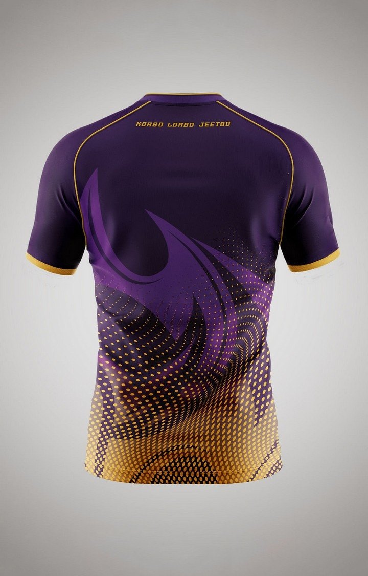 Men's KKR: Fan Jersey 2023 Purple Printed Regular T-Shirt