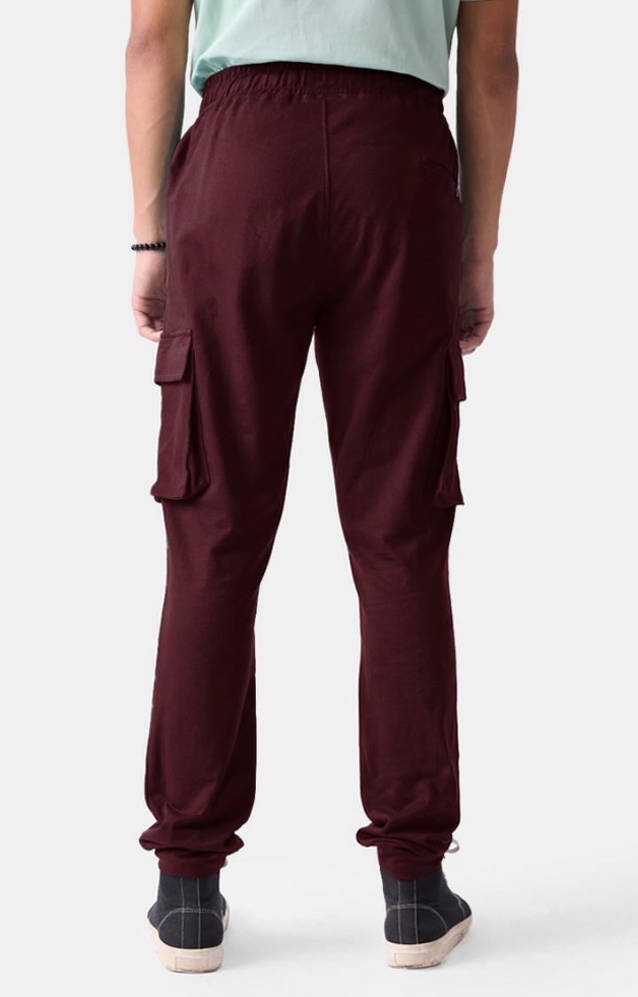 Men's  Original Solids: Burgundy Cargo Joggers