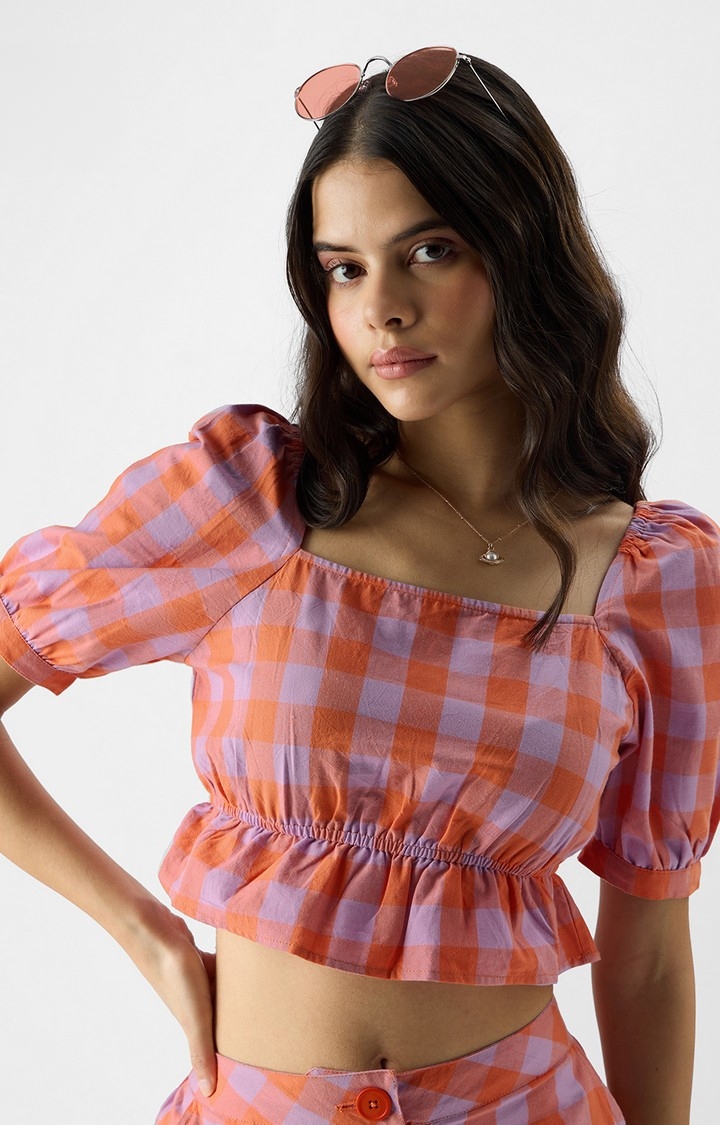 The Souled Store | Women's TSS Originals: Playful Plaid Women's Cropped Tops