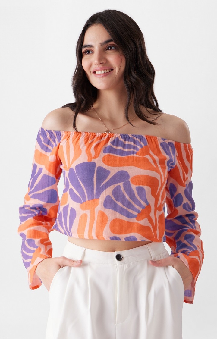 The Souled Store | Women's TSS Originals: Lavender Bloom Women's Cropped Tops