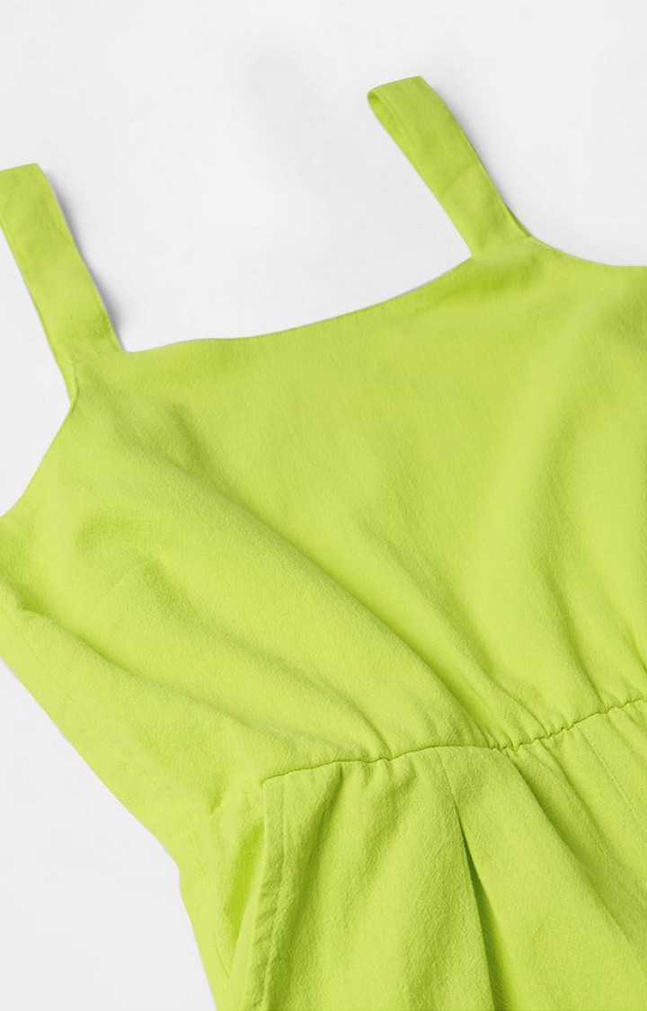 Women's TSS Originals Green Solid Shift Dress