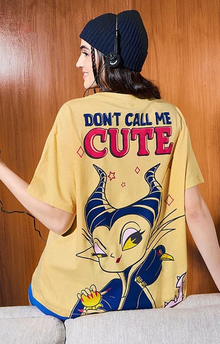Women's Disney: Cute Maleficent Women's Oversized T-Shirt