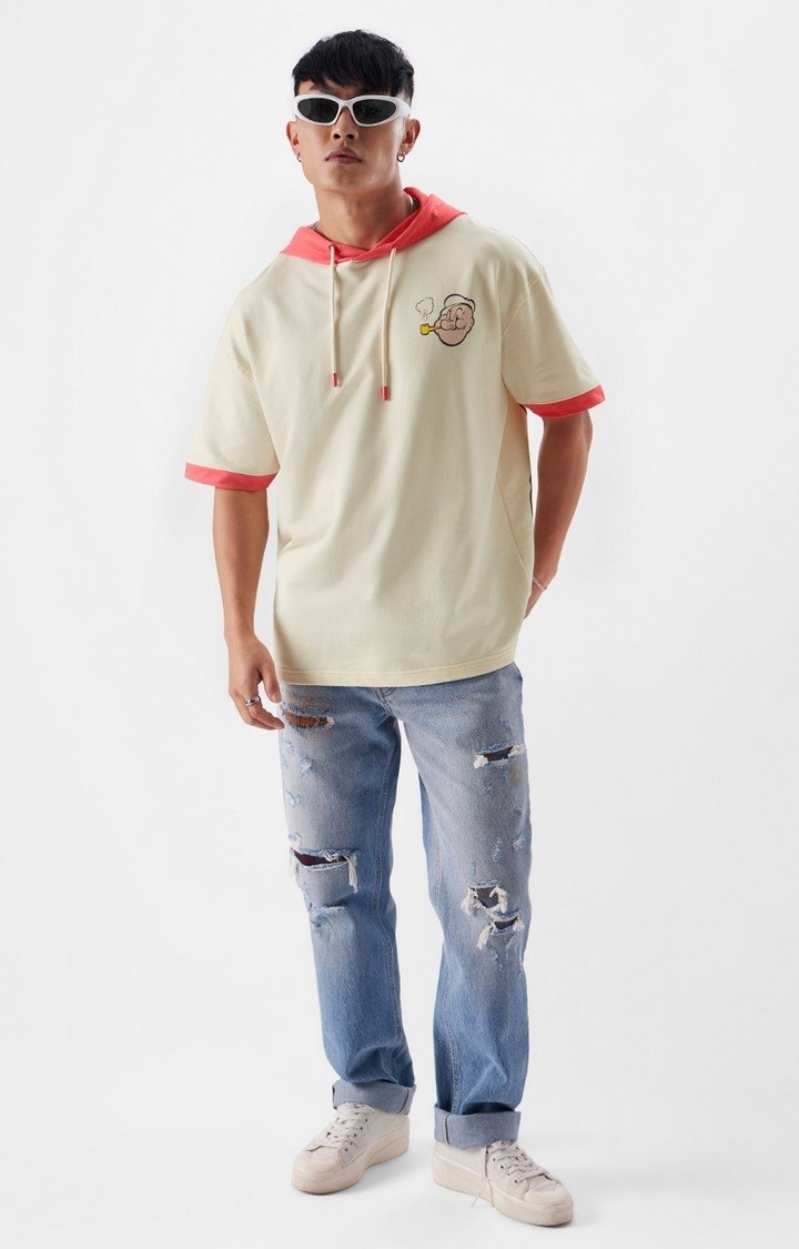 Men's Popeye: Thinking Hat Hooded T-Shirt