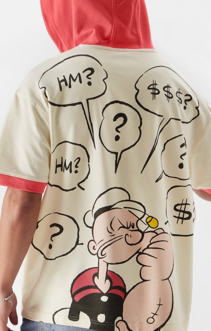 Men's Popeye: Thinking Hat Hooded T-Shirt