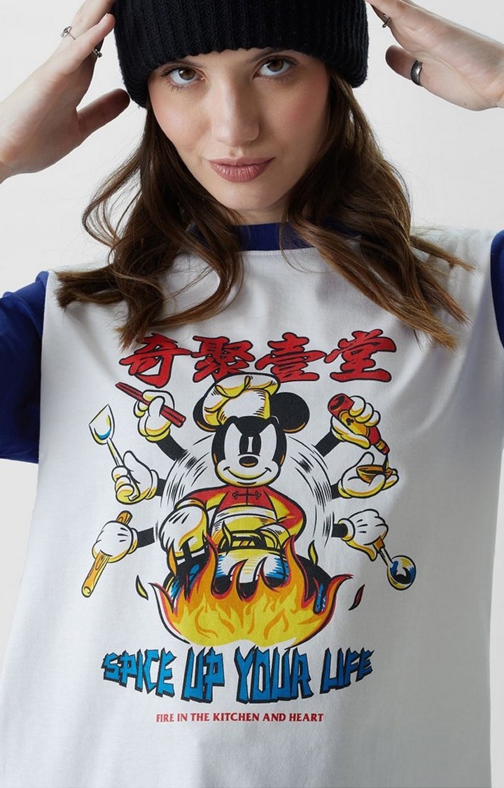 Women's Disney: Spice Up Your Life White Printed Regular T-Shirt