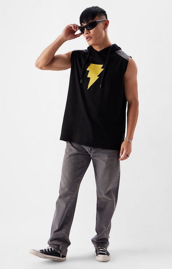 Men's Black Adam: Anti Hero Black Printed Hoodies