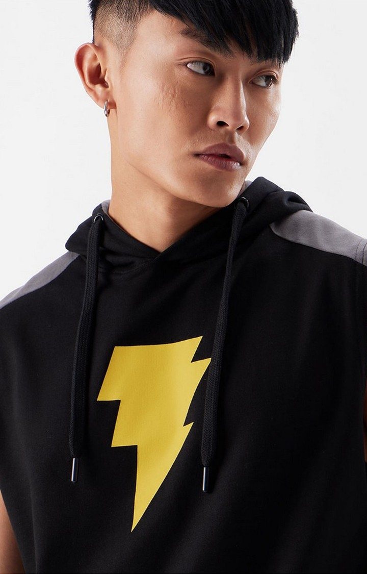 Men's Black Adam: Anti Hero Black Printed Hoodies