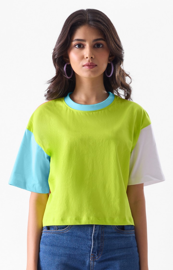 Women s Original Summer Pop Oversized Cropped T Shirts